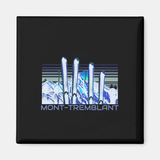 Mont-tremblant Ski Accessories Retro Mont-tremblan Magneet (Voorkant)