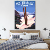 Mont Tremblant Ski Canada Canvas Afdruk (Insitu (Slaapkamer))