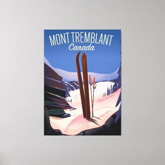 Mont Tremblant Ski Canada Canvas Afdruk (Voorkant)