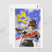 "Mont Tremblant" Vintage Travel Briefkaart (Voorkant / Achterkant)