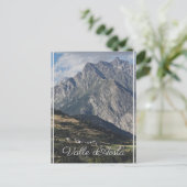 Mont Velan, van Buthier, Aosta Valley, Italië Briefkaart (Staand voorkant)