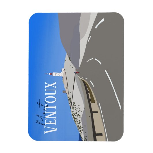 Mont Ventoux fietsmagneet Magneet (Verticaal)
