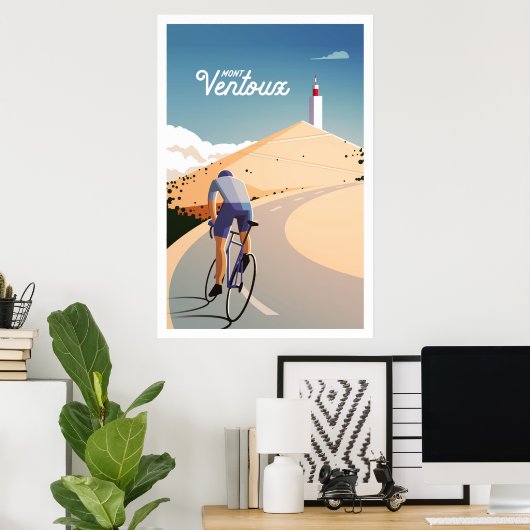 Mont Ventoux - Poster voor fietsen (Thuiskantoor)