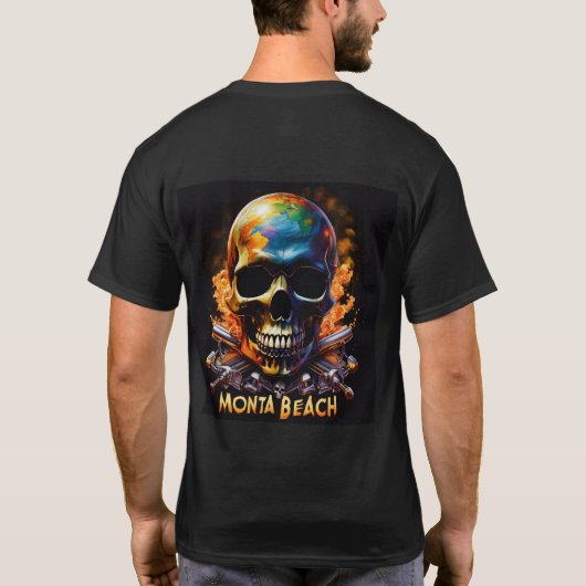 Monta Beach Bikers Skull T-shirt (Achterkant)