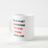 Montaanse vrouw geweldig koffiemok (Voorkant links)