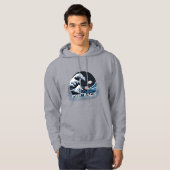 Montabeach Bold Machine Wave Logo – Platte Vector Hoodie (Voorkant volledig)