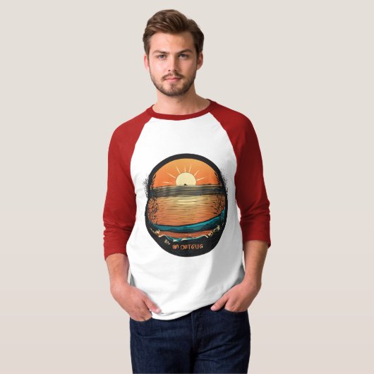 Montabeach Minimalistische Logo – Ocean Wave Desig T-shirt (Voorkant volledig)