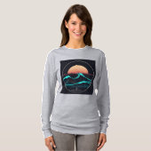 Montabeach Minimalistische Ocean Wave Logo Design T-shirt (Voorkant volledig)