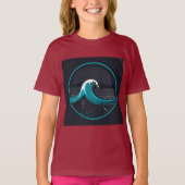 Montabeach Minimalistische Ocean Wave Logo Design T-shirt (Voorkant)