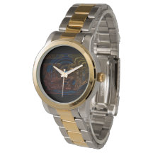 Montage-inkttekening - sportwagen in het middelpun