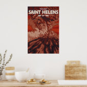 Montage Saint Helens - Explosion - Travel Poster (Keuken)
