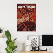 Montage Saint Helens - Explosion - Travel Poster (Thuiskantoor)
