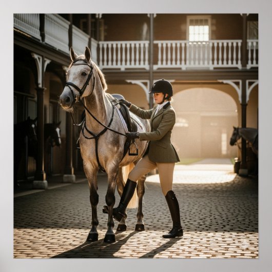 Montage van het paard poster (Voorkant)