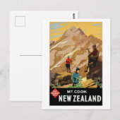  montagepakket Nieuw-Zeelandse reisposter Briefkaart (Voorkant / Achterkant)