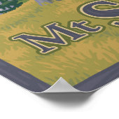 montagestation St. Helens-reisposter Poster (Hoek)