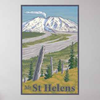  montagestation St. Helens-reisposter Poster