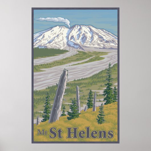 montagestation St. Helens-reisposter Poster (Voorkant)