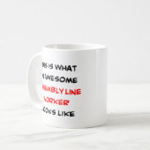 montagewerker, geweldige koffiemok (Voorkant links)