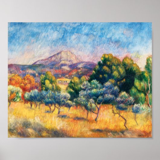 Montagne Sainte-Victoire (Paysage) Renoir Poster (Voorkant)
