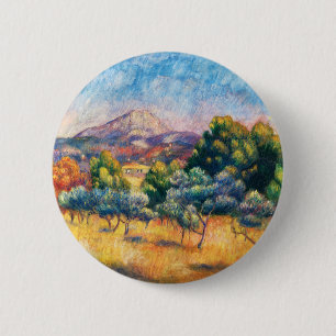 Montagne Sainte-Victoire (Paysage) Renoir Ronde Button 5,7 Cm
