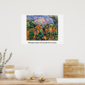 Montagne Sainte-Victoire van Paul Cezanne Poster (Keuken)