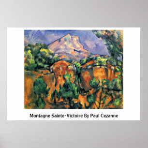 Montagne Sainte-Victoire van Paul Cezanne Poster