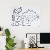 Montagne Sainte-Victoire | Zuid-Frankrijk Poster (Thuiskantoor)