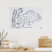 Montagne Sainte-Victoire | Zuid-Frankrijk Poster (Keuken)