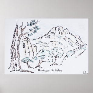Montagne Sainte-Victoire Zuid-Frankrijk Poster
