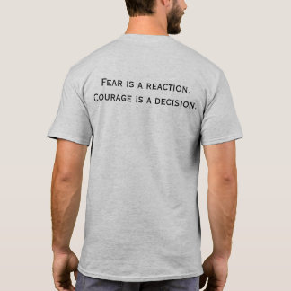 Montague & Strong - SHIELDBEARER Quote op de achte T-shirt