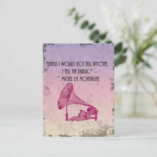 Montaigne bekent briefkaart (Staand voorkant)