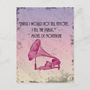 Montaigne bekent briefkaart