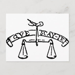 Montaigne's Motto-Que Sais-Je? Wat weet ik? Briefkaart