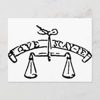 Montaigne's Motto-Que Sais-Je? Wat weet ik? Briefkaart