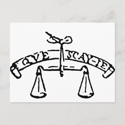 Montaigne's Motto-Que Sais-Je? Wat weet ik? Briefkaart (Voorkant)