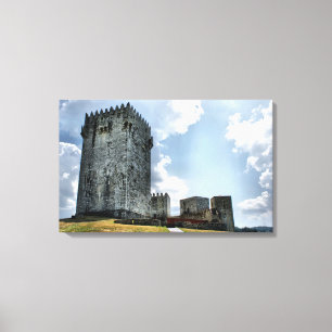 Montalegre Castle in Portugal Canvas Afdruk