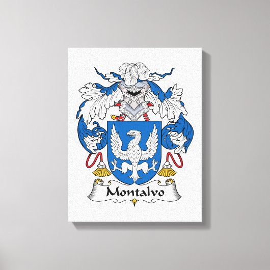 Montalvo Family Crest Canvas Afdruk (Voorkant)