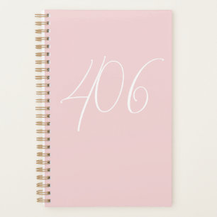 Montana 406 roze met witte netnummer planner