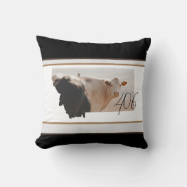 Montana 406 Witte Koe Blauwe Hemel Sierkussen