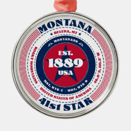 Montana 41e staat kerstversiering metalen ornament