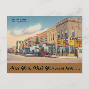 Montana, 600 bar & Cafe, Miles City Briefkaart