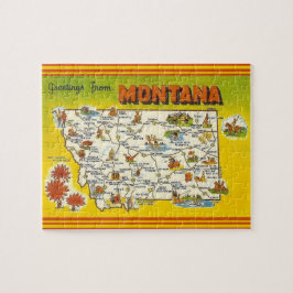 Montana 8x10 ansichtkaart kaart puzzel