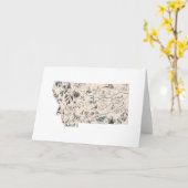 Montana  Afbeelding Map Grote Groet Kaart (Gele Bloem)