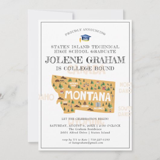 Montana | Afstudeerfeest voor universiteit (Voorkant)