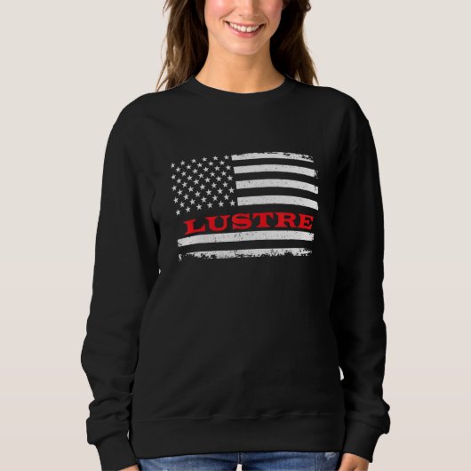 Montana American Flag Luster Usa Patriotic Souveni Trui (Voorkant)