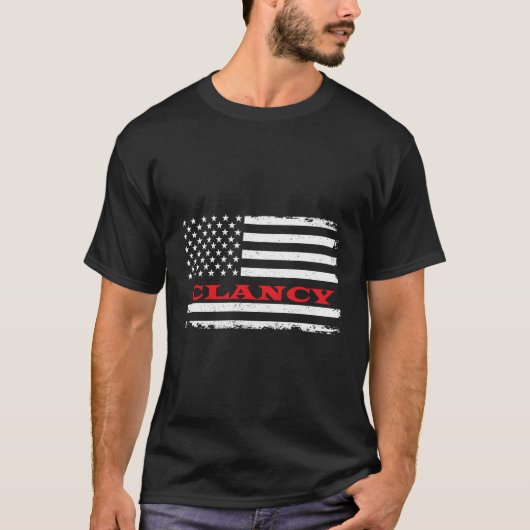 Montana Amerikaanse Vlag Clancy USA Patriottische T-shirt (Voorkant)
