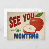 Montana Apple - Vintage Travel Briefkaart (Voorkant / Achterkant)