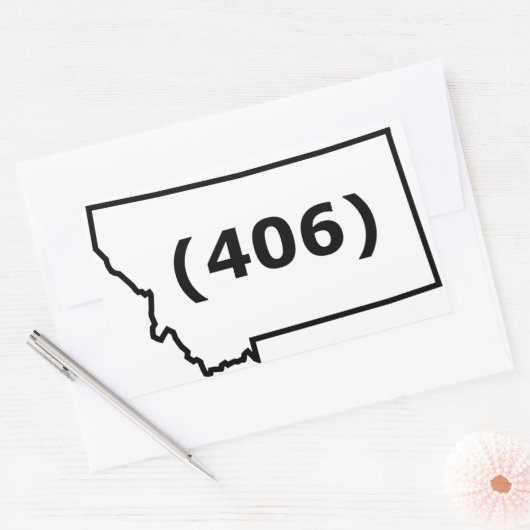 Montana Area Code Sticker (Envelop)