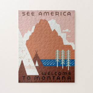 Montana Art Cool Historische foto's Reis Legpuzzel