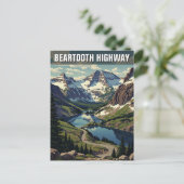 Montana Beartooth Highway reizen Briefkaart (Staand voorkant)
